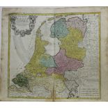 Landkarten. Niederlande. Kolorierte Kupferstichkarte von T. Maier bei Homann's Erben, in der