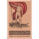 Postkarte. I. Internationales Arbeiter – Olympia Frankfurt am Main vom 24. bis 28. Juli 1925.