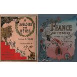 Kinderbuch. Sammlung von 2 Kinderbüchern französischer Verlage, 1900. Alle mit farbigen Bildern.