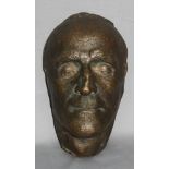 Metall. Bronzeskulptur. Porträt / Kopf eines Unbekannten. Nicht signiert und datiert, aus der