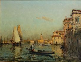 Bouvard, Hugo [Hugues] von. (Venedig - Canal Grande). Ölgemälde auf Leinwand über Keilrahmen.