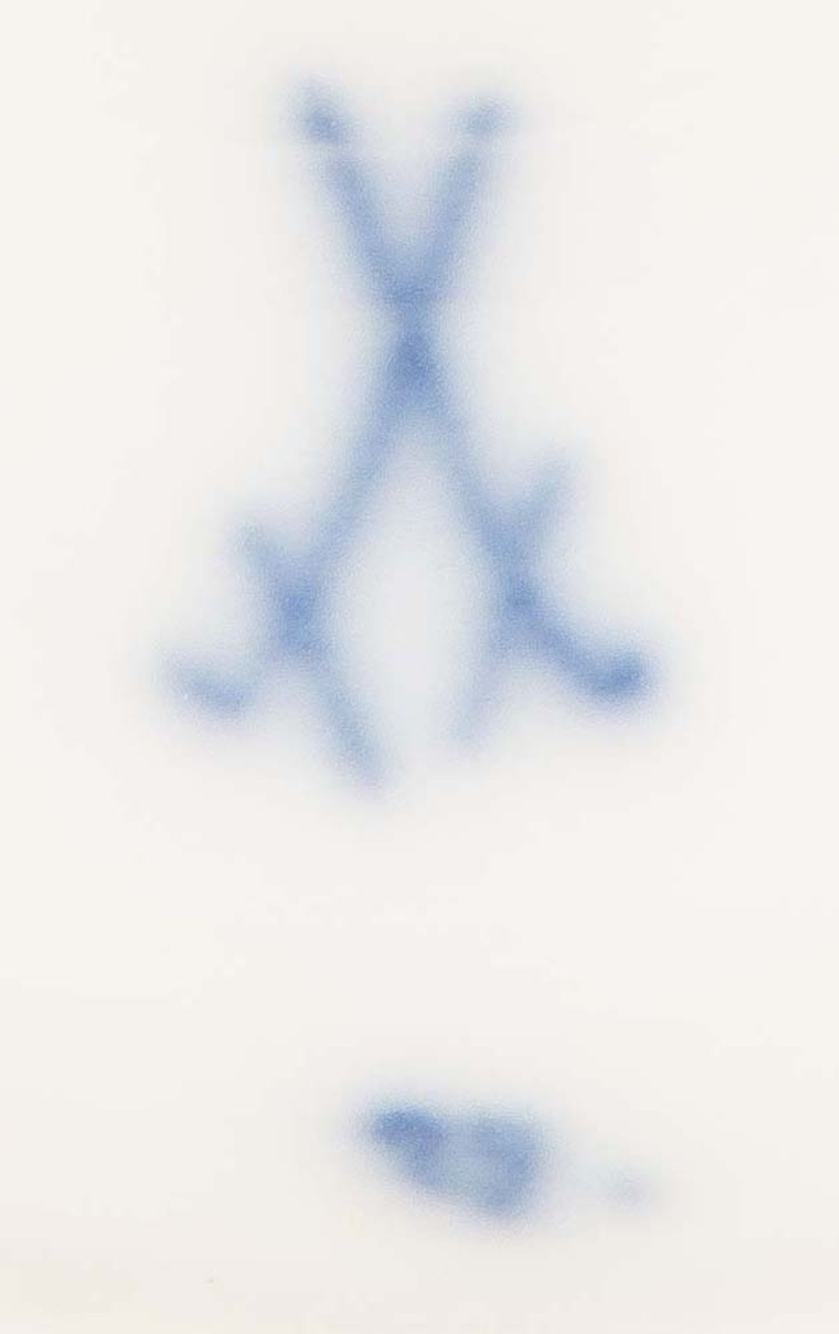 Schlangenhenkelvase. Meissen 19. Jh. Porzellan, kobaltblauer Fond mit Goldrand, am Boden - Image 2 of 2
