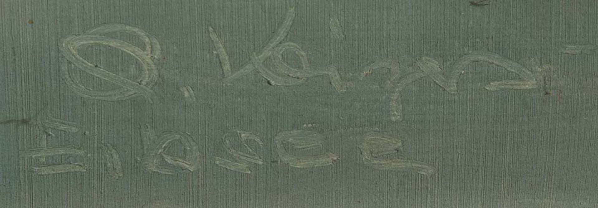 Maler des 20. Jhs. „Eibsee“. Öl/Hartfaser, re./u./sign., unterhalb der unleserlichen Sign. bez., - Bild 2 aus 2