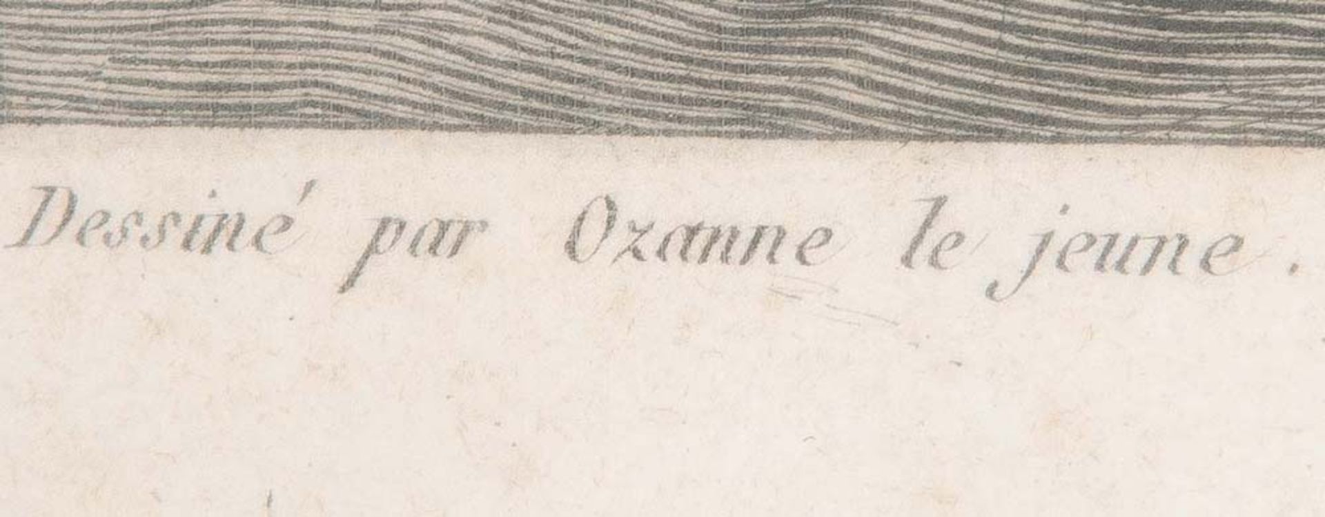 Nicolas-Marie Ozanne (1728-1811). „Combat Du Vengeur“. Kupferstich, li./u./sign., hi./Gl./gerahmt, - Bild 2 aus 2