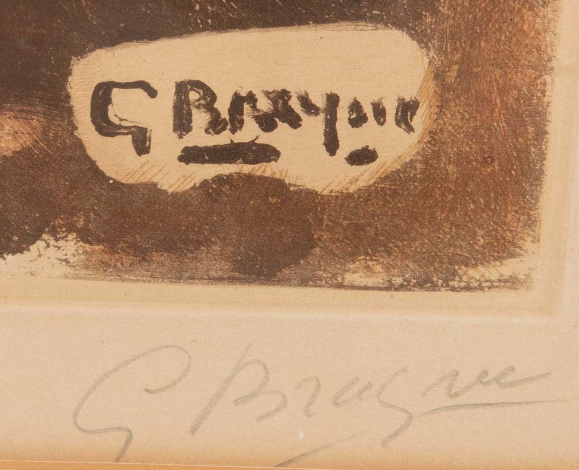 Georges Braque (1882-1963). Blumenstillleben. Farblithographie, re./u./sign., hi./Gl./gerahmt, 49 - Image 2 of 2