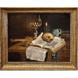 Pieter van der Willigen (1635- 1694) attrib. Vanitas-Stillleben. Öl/Lw., gerahmt, 76 x 98 cm. **