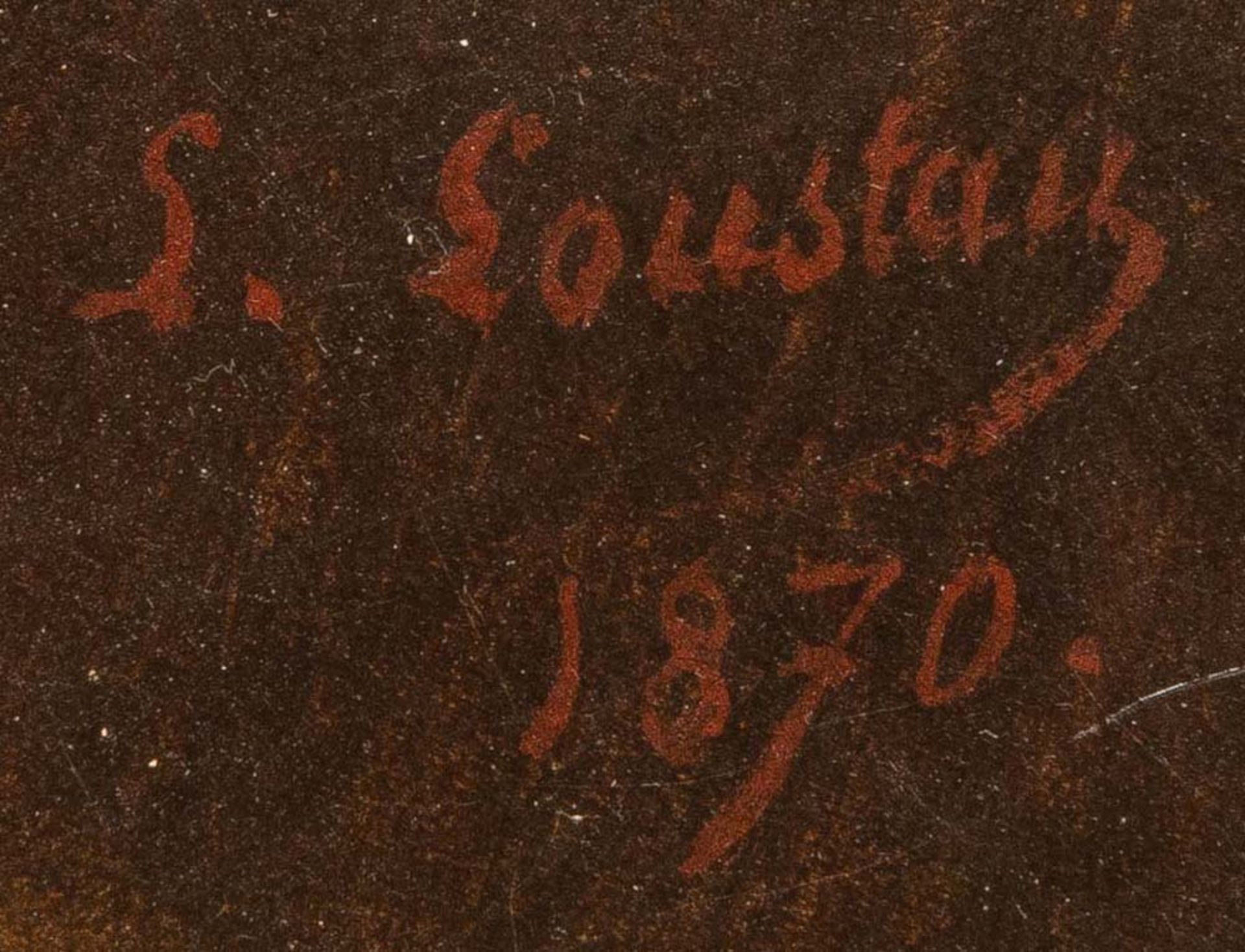Jacques J. Leopold Loustau (1815-1894). Général du Division Uhrich, Öl/Lw., li./u./sign., dat. 1870, - Image 2 of 2