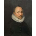 Cornelis van der Voort (1576-1624) attrib. Herrenportrait. Öl/Holz, ohne Signatur, gerahmt, 58 x