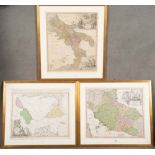 Johann Baptist Homann (1664-1742). Karten von Neapel / Florenz / Sardinien. Drei colorierte