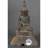 Buddha. Burma 19. Jh. Bronze, H=24,4 cm. (besch.)
