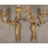 Paar Barock-Appliken. Paris 1750. Bronze, feuervergoldet. Provenienz: Ersteigert 1986 bei