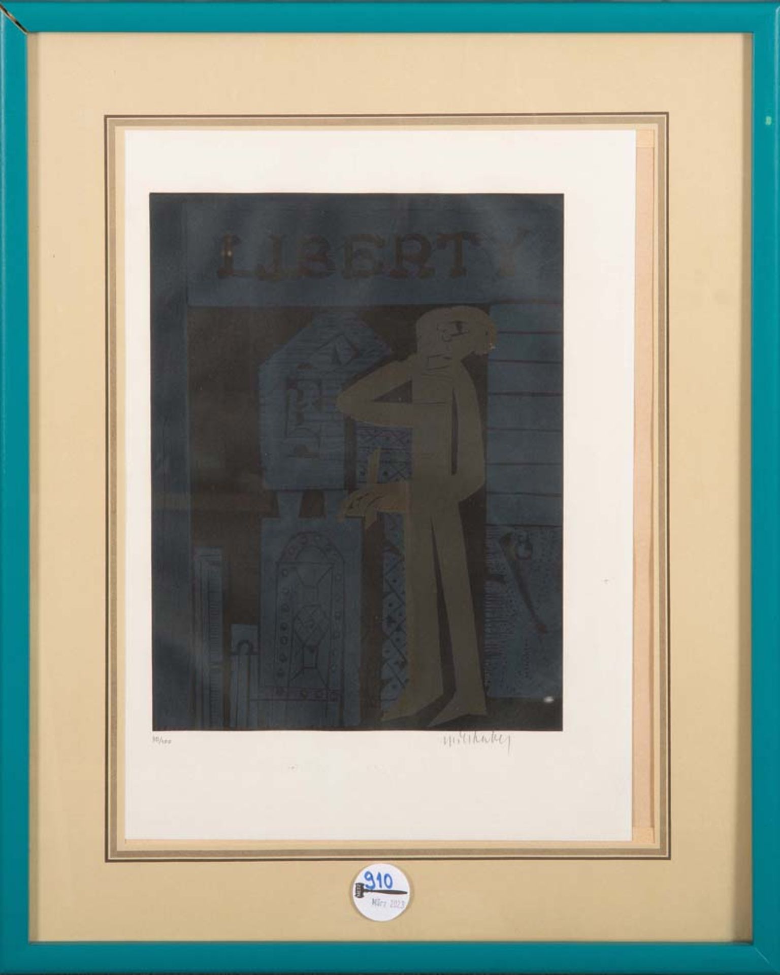 HAP Grieshaber (1909-1981). „Liberty“. Farbholzschnitt, re./u./sign., li./u. 30/100, li./u./bez. „