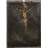 Maler des 18. Jhs. Christus am Kreuz. Öl/Lw., 95 x 68 cm. (besch.) **