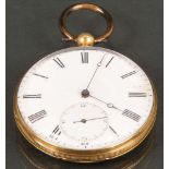 Taschenuhr. Zwei Deckel, 18 ct Gold. (Funktion ungeprüft)