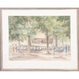 C. F. W. Schleh (Maler des 20. Jhs.). „Kurkonzert Baden-Baden“. Aquarell, re./u./sign., li./u./bez.,