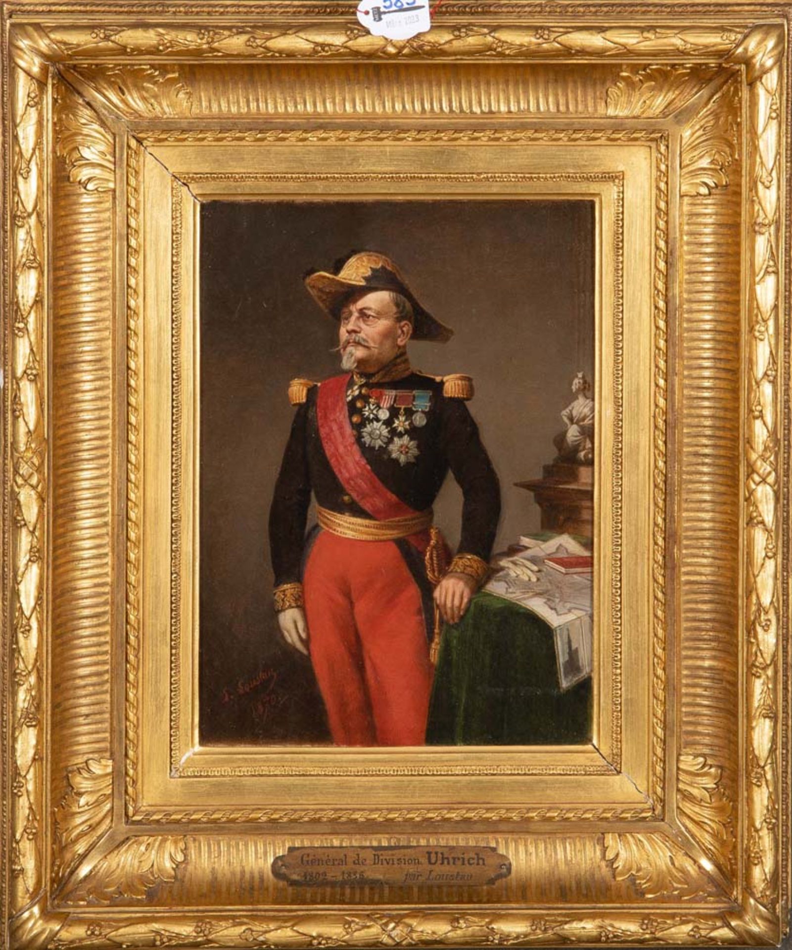 Jacques J. Leopold Loustau (1815-1894). Général du Division Uhrich, Öl/Lw., li./u./sign., dat. 1870,