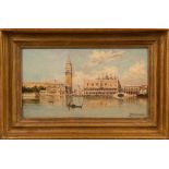 Antonietta Brandeis (1849-1910). Ansicht von Venedig. Öl/Holz, re./u./sign., gerahmt, 14 x 23,5 cm.