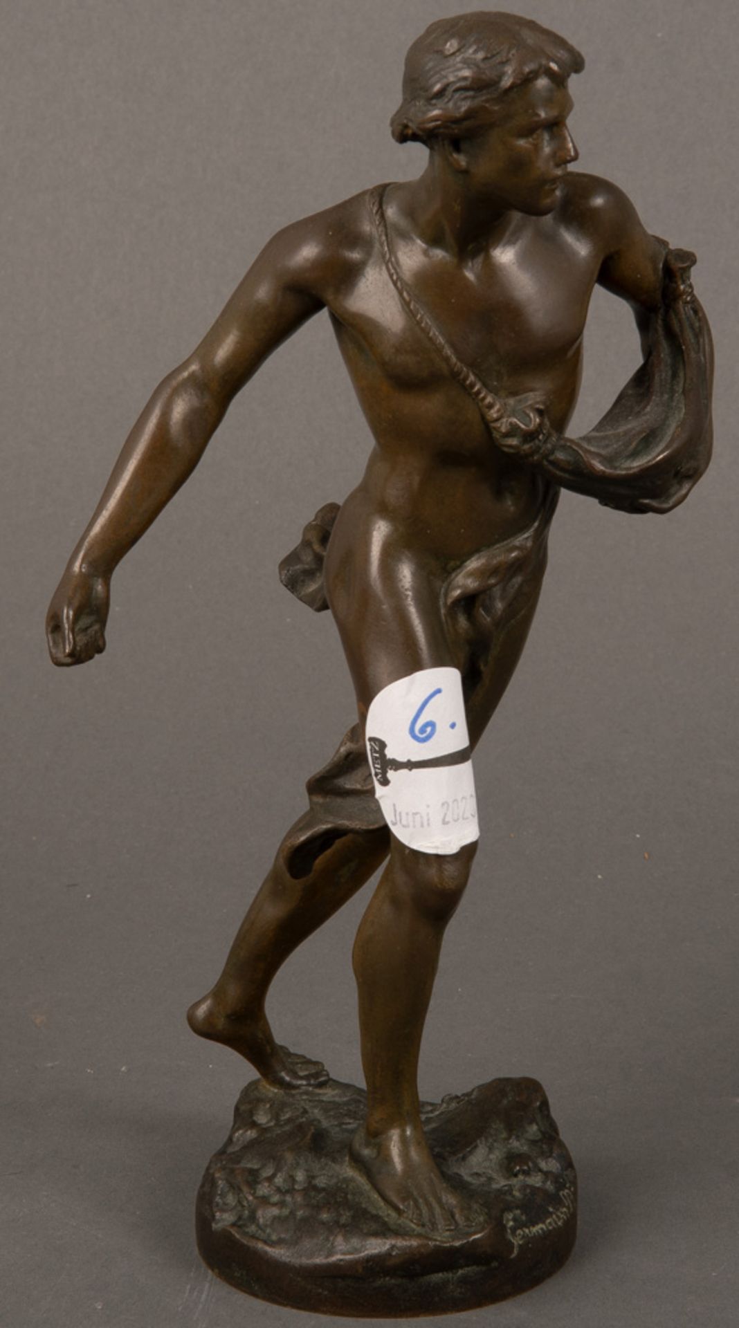 Jean-Baptiste Germain (1841-1910). Der Sämann. Bronze, sign., dat. (18)73, H=22,5 cm.