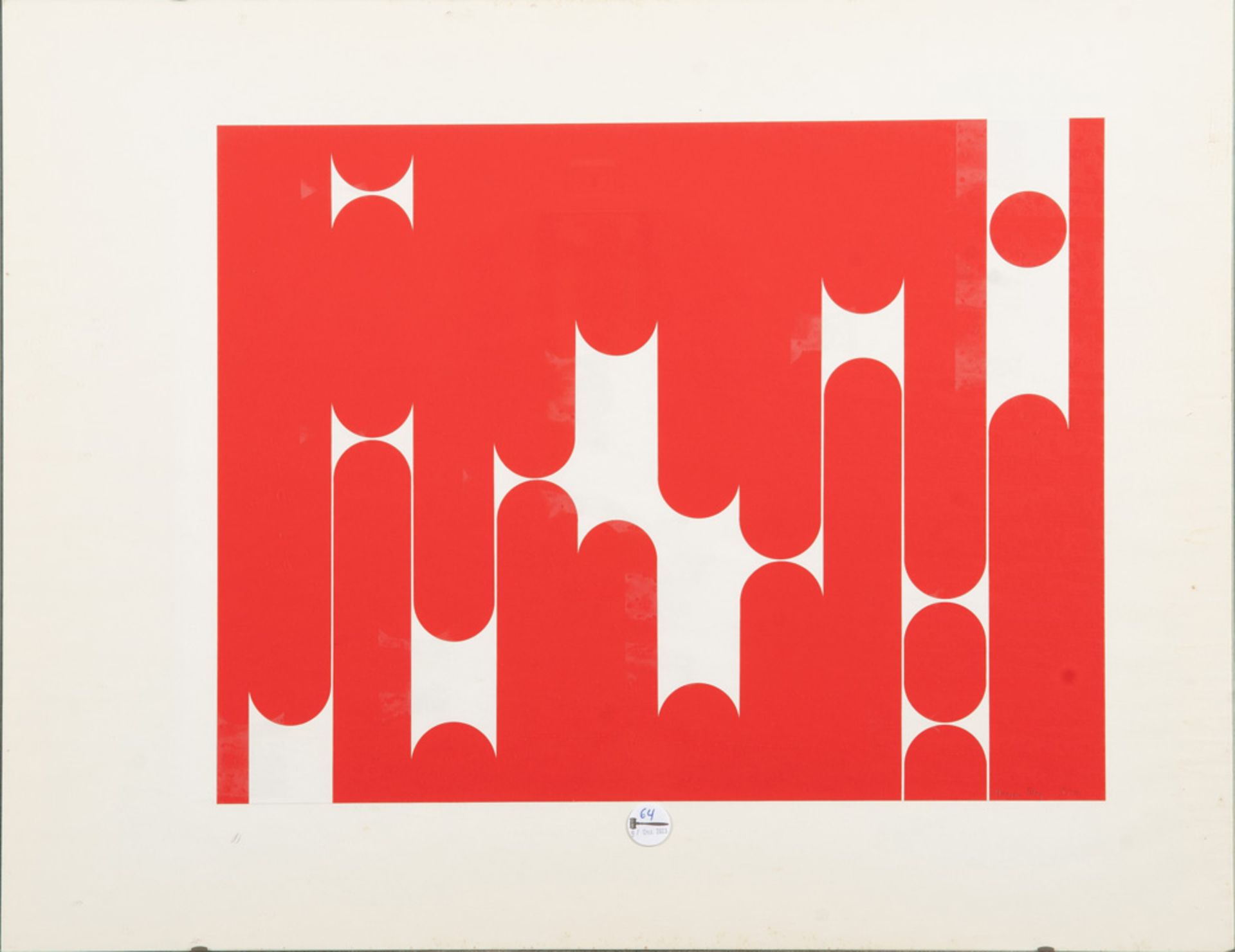 Maryse Eloy (1930-2020). „In sich übergehende Hände“. Farblithographie, Nr. 15/100, re./u./sign.,