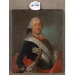 Pfälzer Meister des 18. Jhs. Porträt von Carl II. August, Herzog von Pfalz-Zweibrücken. Öl/Holz,