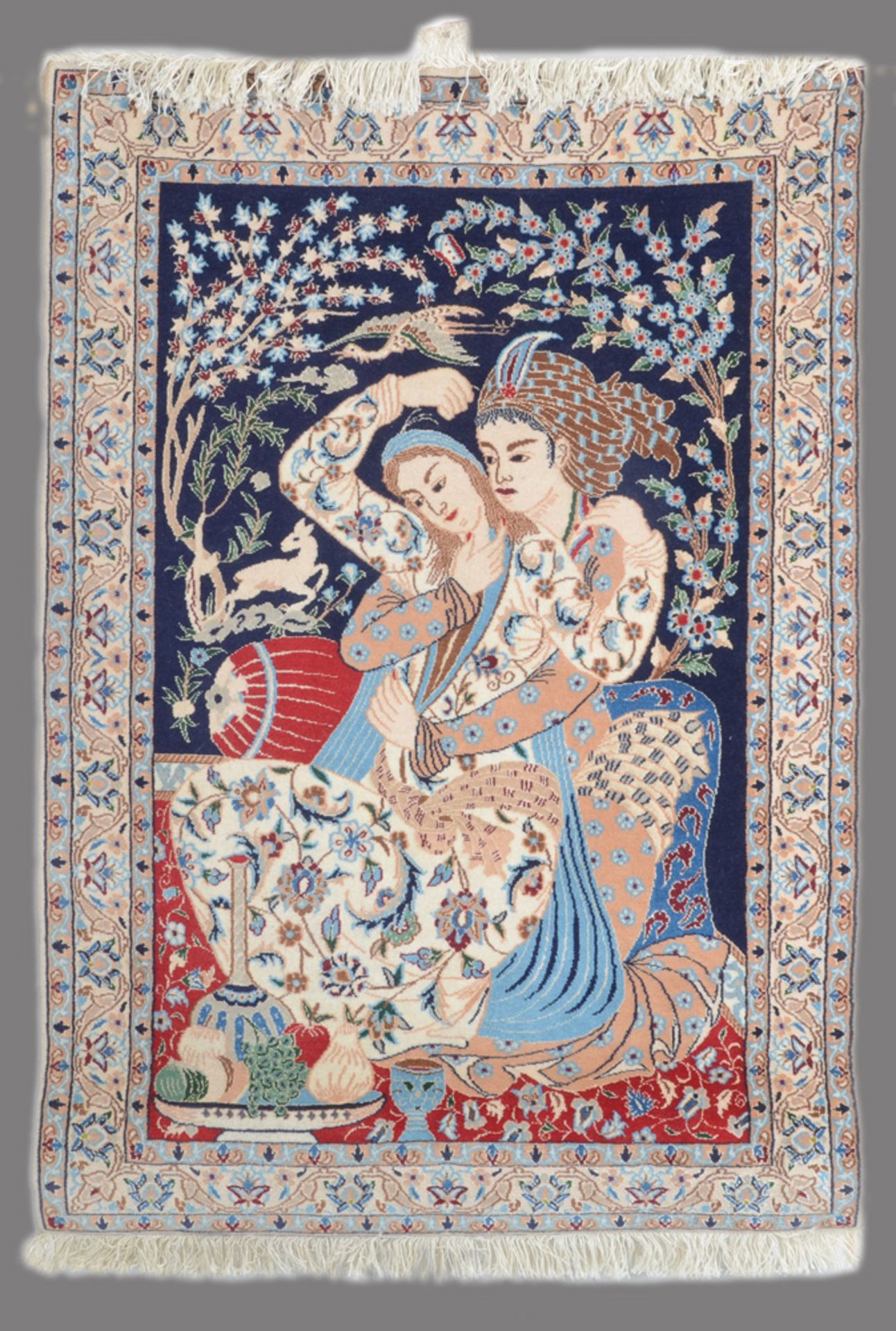 Isfahan-Bilderteppich, 126 x 87 cm.
