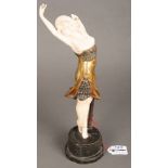 Claire-Jeanne Roberte Colinet (1880-1950). „Crimean Dancer“. Horn, geschnitzt, Bronze, seitl. a.d.