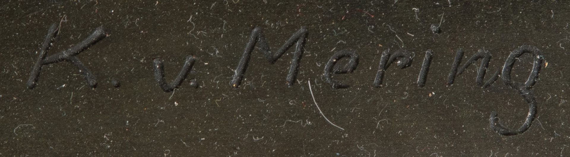 Karl von Mering (1874-1944). Stehender weiblicher Akt auf Sockel. Metall, am Sockel sign., H=76,5 - Image 2 of 3