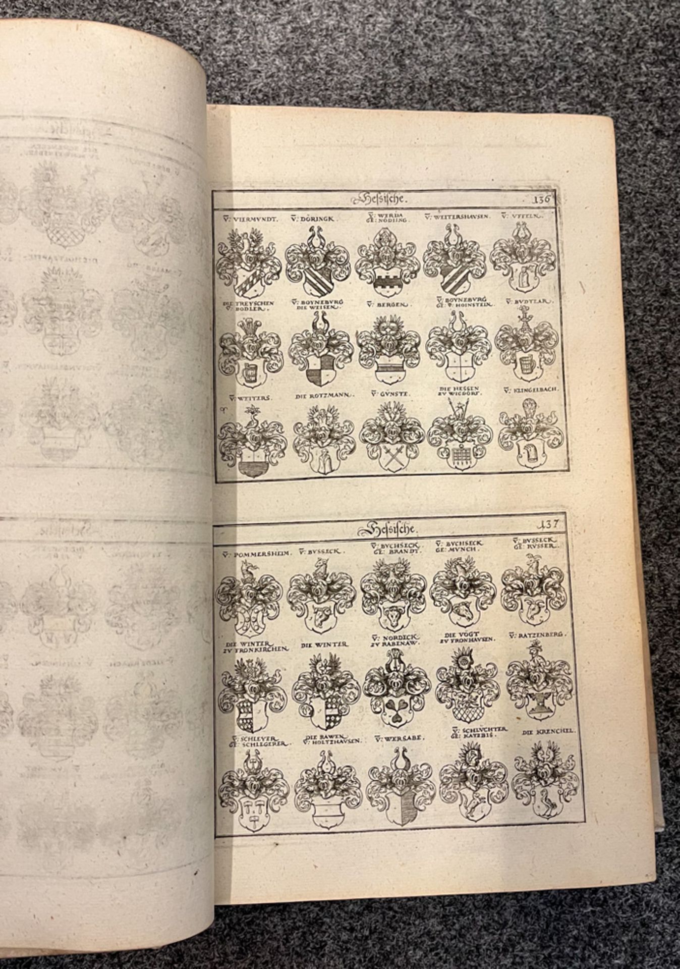 Fünf Bücher: Siebmacherisches Wappenbuch in sechs Teilen, Nürnberg 1734 (neu gebunden); drei - Image 7 of 16