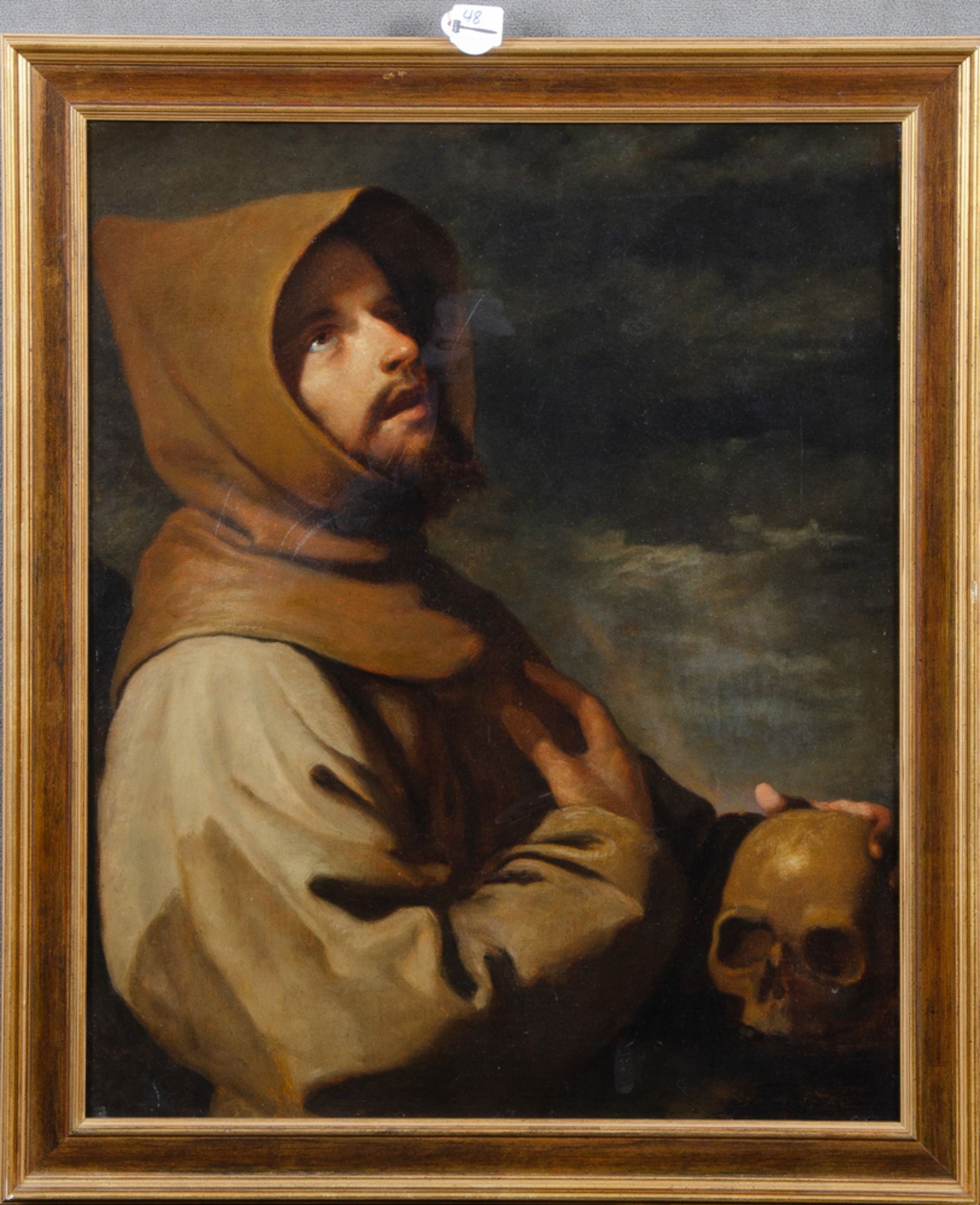 Unbekannter Meister des 18./19. Jhs. Hl. Franziskus. Öl/Lw., gerahmt, 64,5 x 52 cm. ** Non-binding