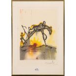 Salvador Dalí (1904-1989) attrib. „Le Cheval de labeur“. Farblithographie, re./u./bez., mit