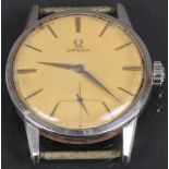Herrenarmband-Uhrengehäuse, Marke „Omega“, Edelstahl. (Funktion ungeprüft)