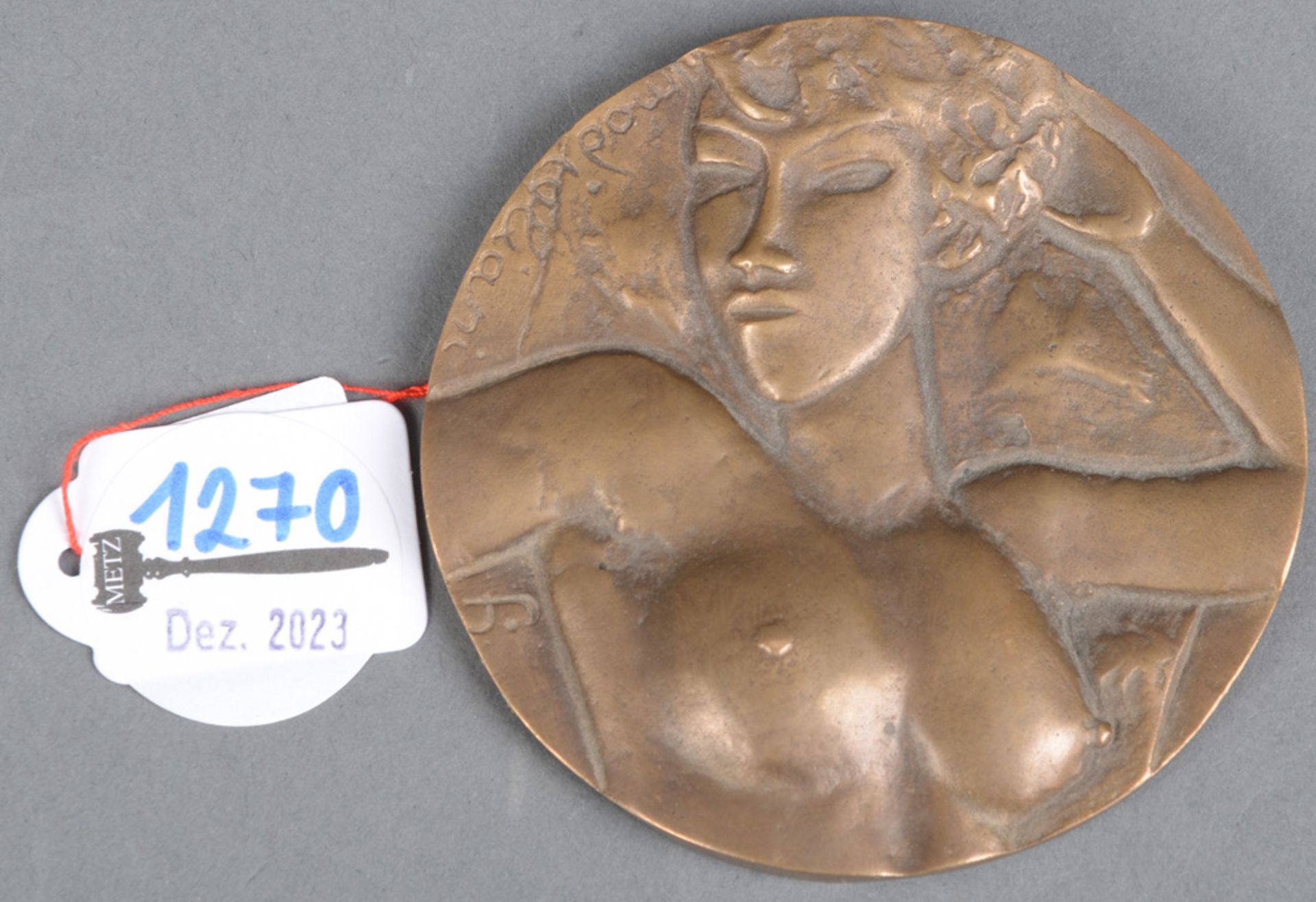 Amedeo Modigliani (1884-1920). Bronze-Medaille, re./o./sign., beidseitig reliefiert mit der Büste