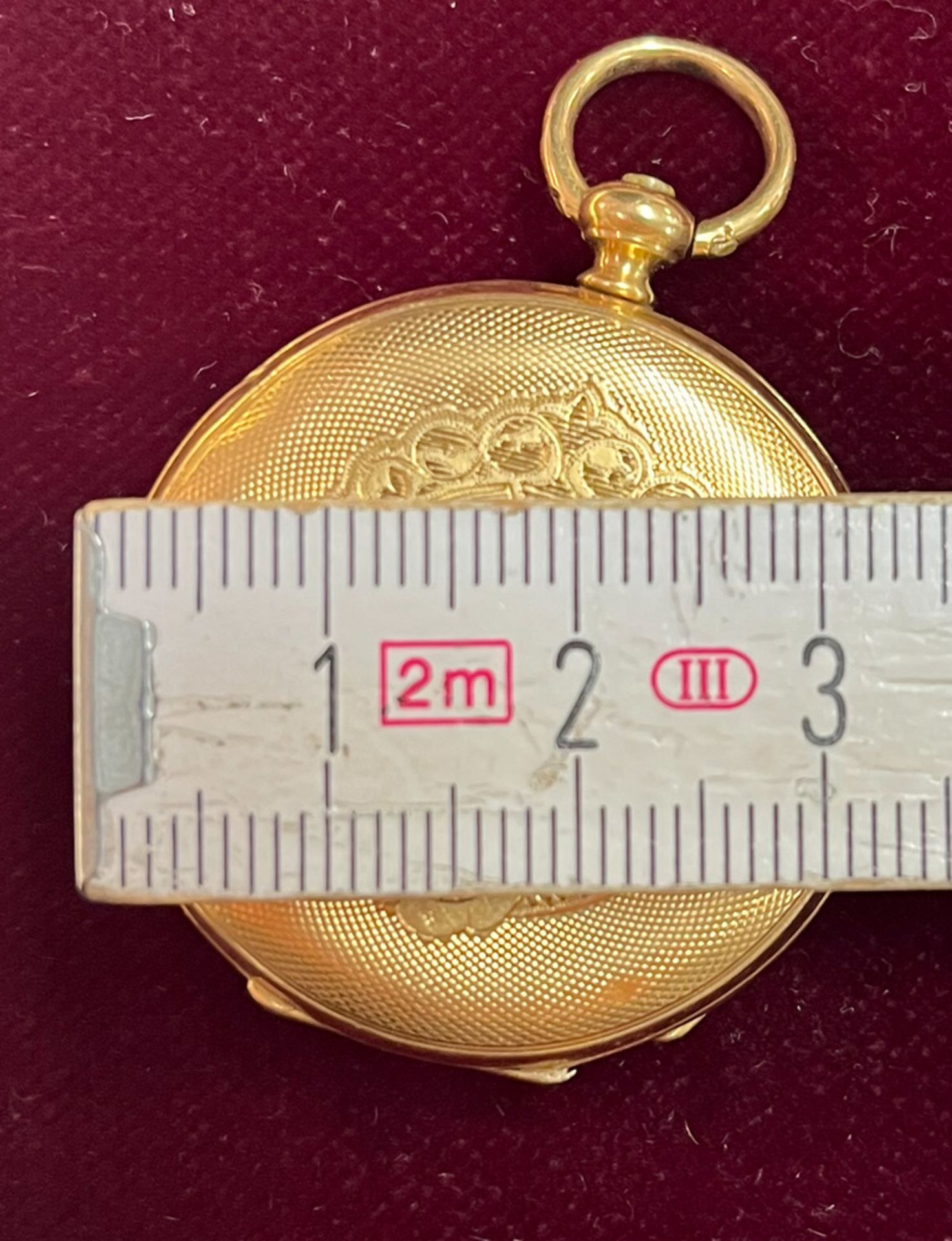 Zwei Taschenuhren. 14 ct Goldgehäuse, Kette vergoldet. (Funktion ungeprüft) - Image 2 of 5