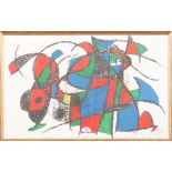 Joan Miró (1893-1983). Abstrakte Komposition. Farblithographie, re./u./sign., hi./Gl. gerahmt, 31,