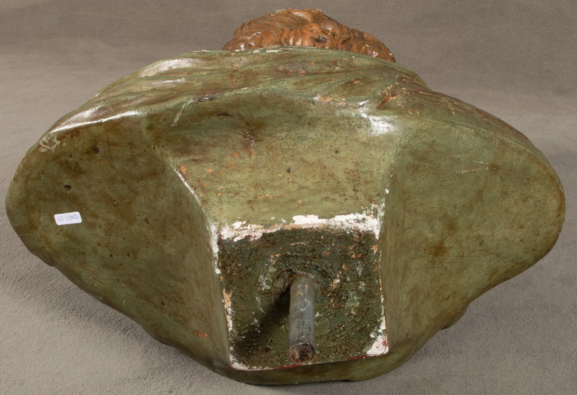Büste eines römischen Feldherrn. Steinmasse mit Strukturfarbe, H=57 cm. Non-binding estimate: € - Image 5 of 5
