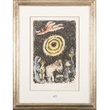 Marc Chagall (1887-1985). „Winterliche Sonne“. Farblithographie Nr. 36/50, re./u./sign., verso
