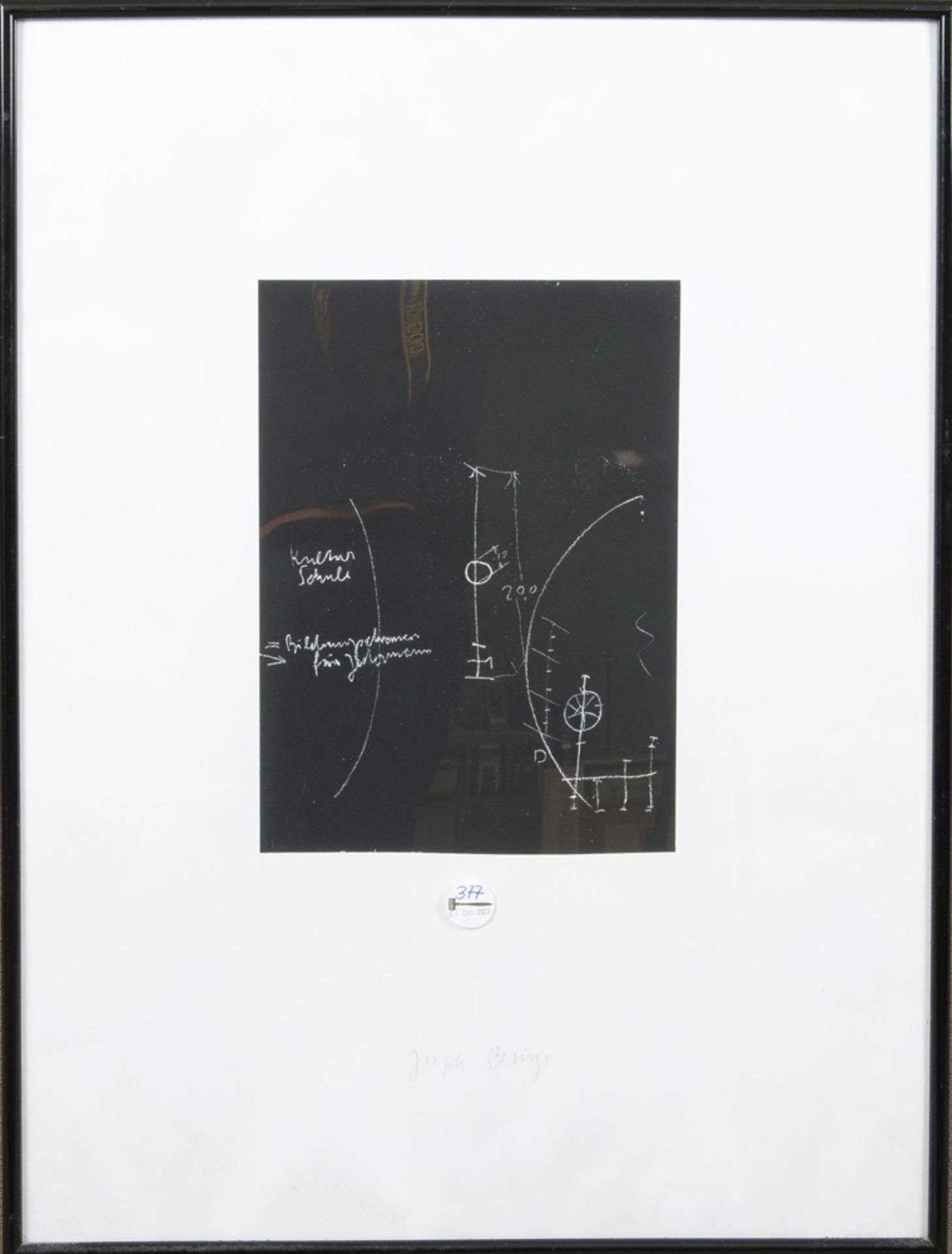 Joseph Beuys (1921-1986). „Kulturschule...Bildungschancen für Jedermann“. Siebdruck, li./mittig/