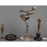 Deutscher Bildhauer um 1900. Drei weibliche Akte. Bronze, eine verso unleserlich sign., auf