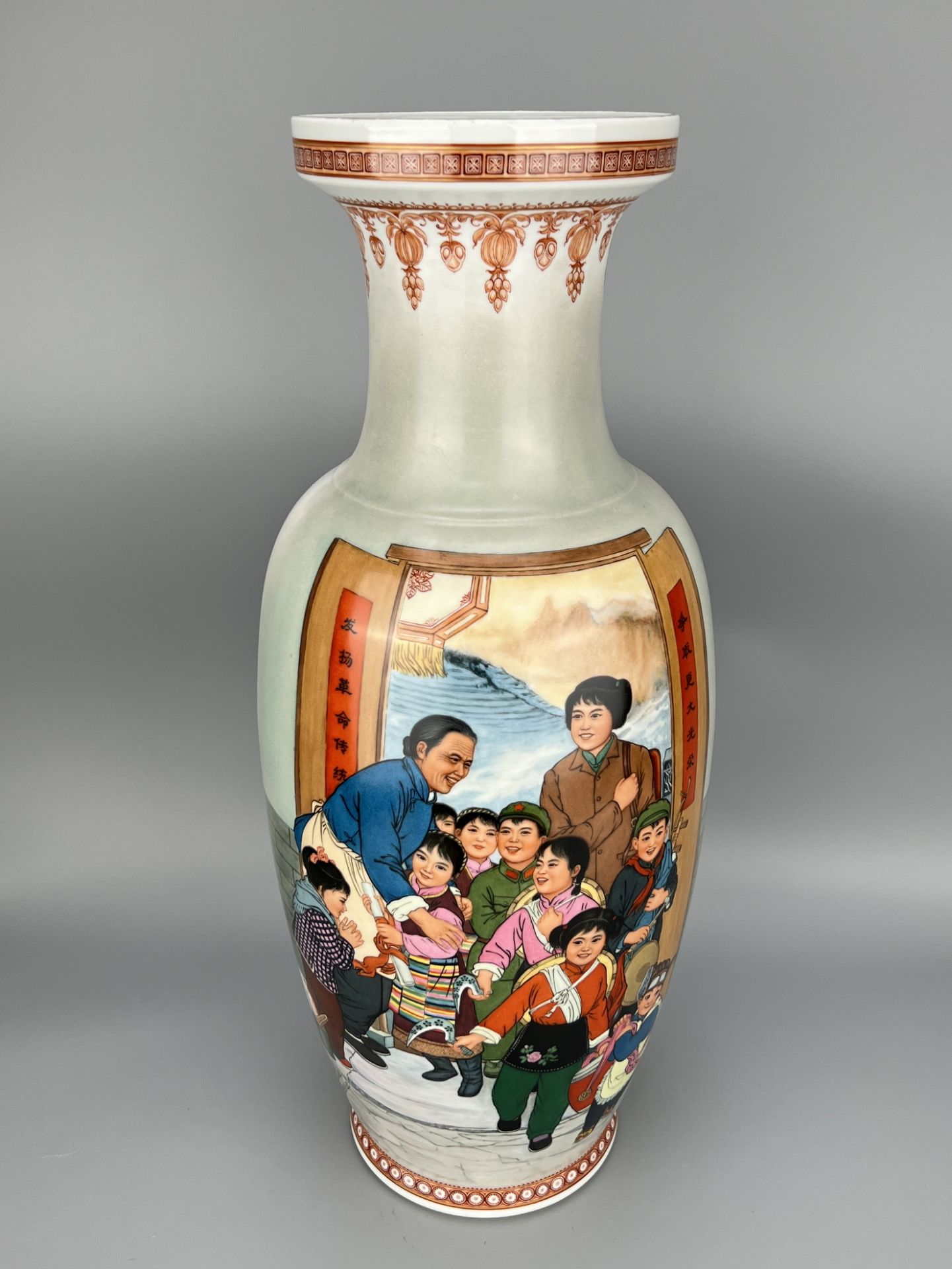 A Chinese Famille Rose vase, acquired in 1970's. - Image 2 of 15