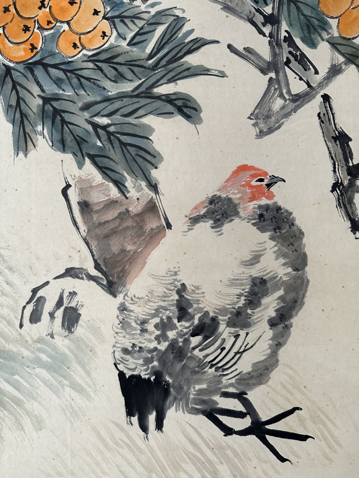A Chinese hand painting, stamped. - Image 5 of 7
