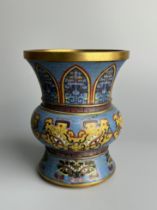 A Chinese copper Cloisonne enamel vase, QianLong Pr.