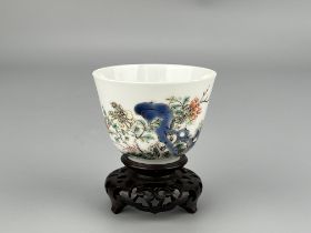 A Chinese Famille Rose cup, KangXi Pr.