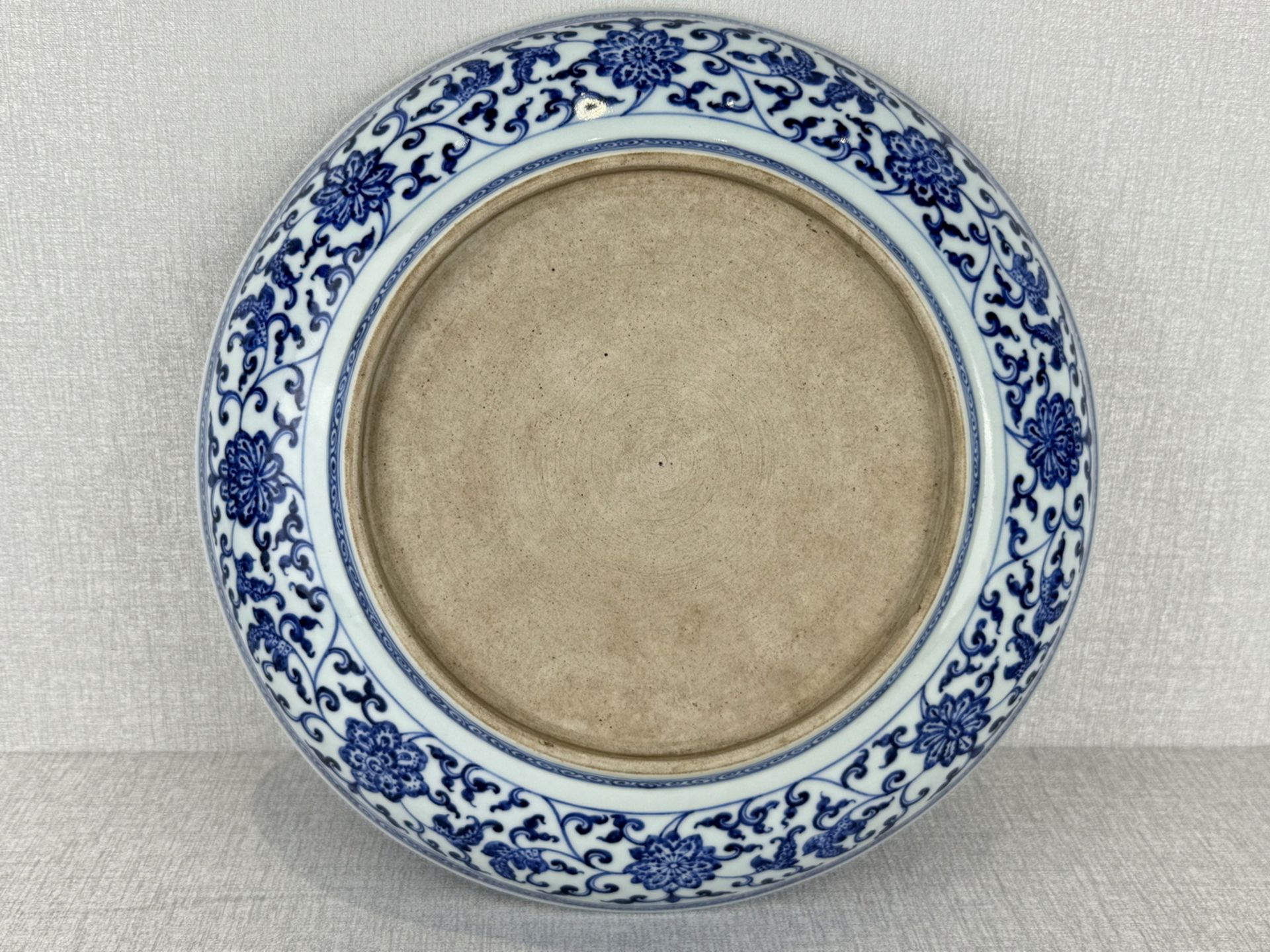 A large Chinese blue&white dish, QianLong Pr.  - Image 7 of 10
