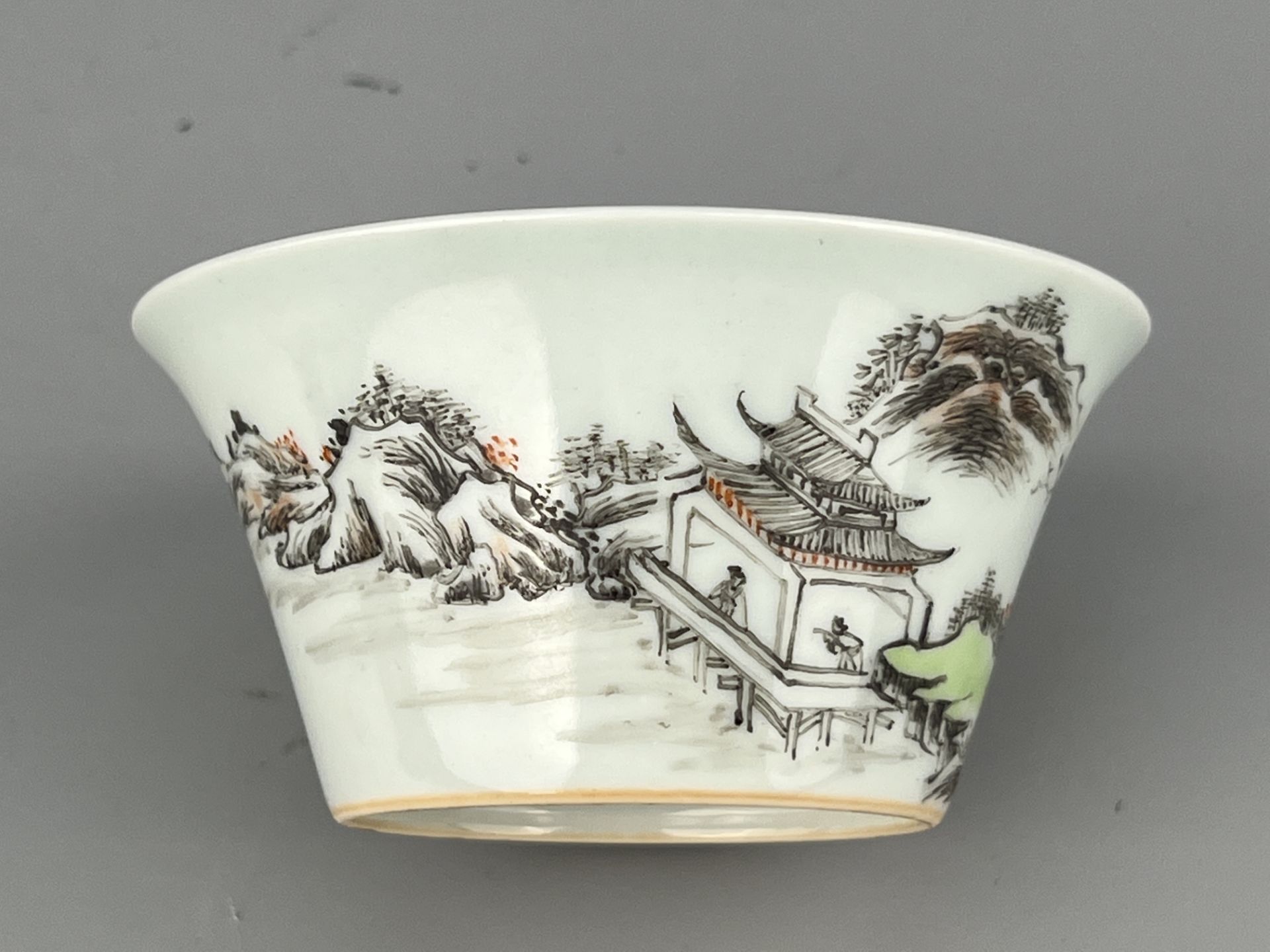 A Chinese ink painted cup, YongZheng Pr.  - Image 6 of 9