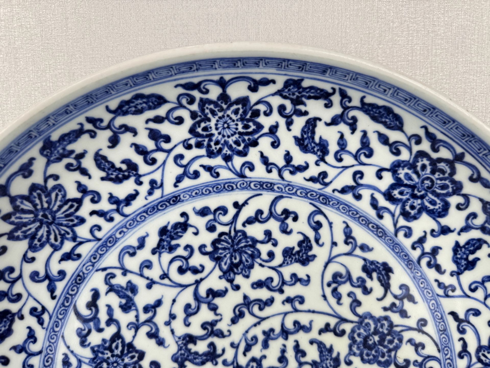 A large Chinese blue&white dish, QianLong Pr.  - Image 2 of 10