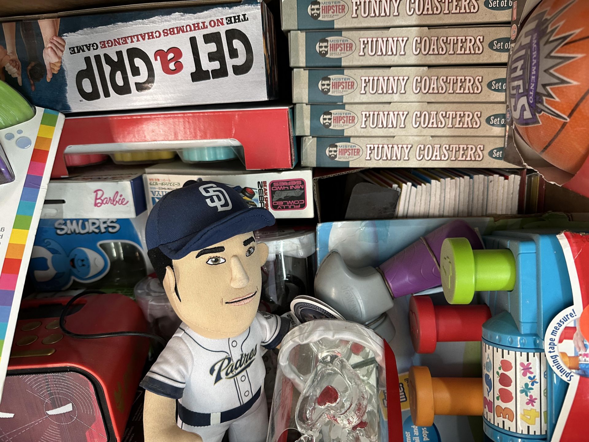 Large box of Toys, games, Padres Baseball Figures, Etc. ARA34 - Image 4 of 4