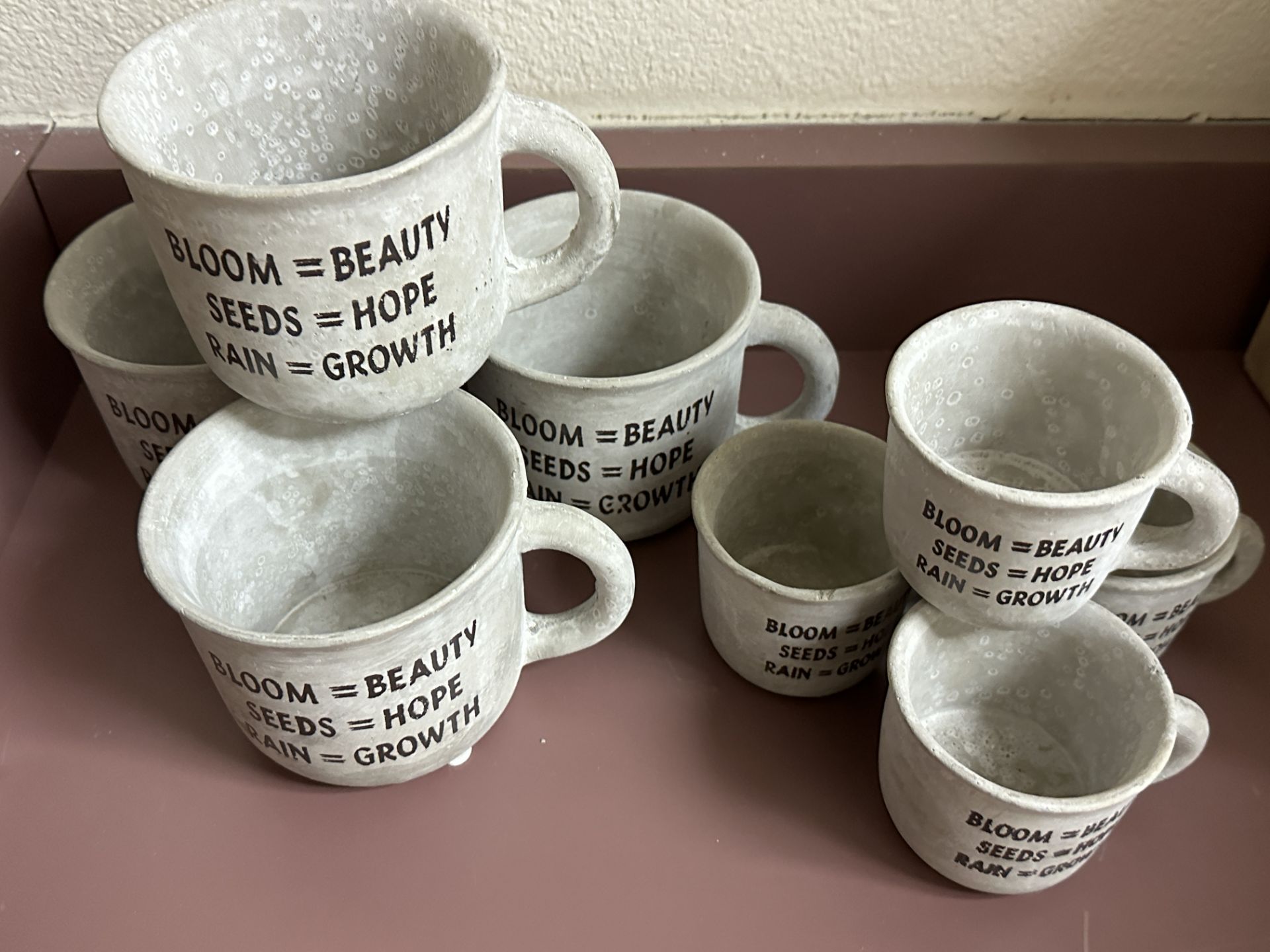 8x Flower Pot Mugs in the shape of coffee mugs - Image 2 of 4