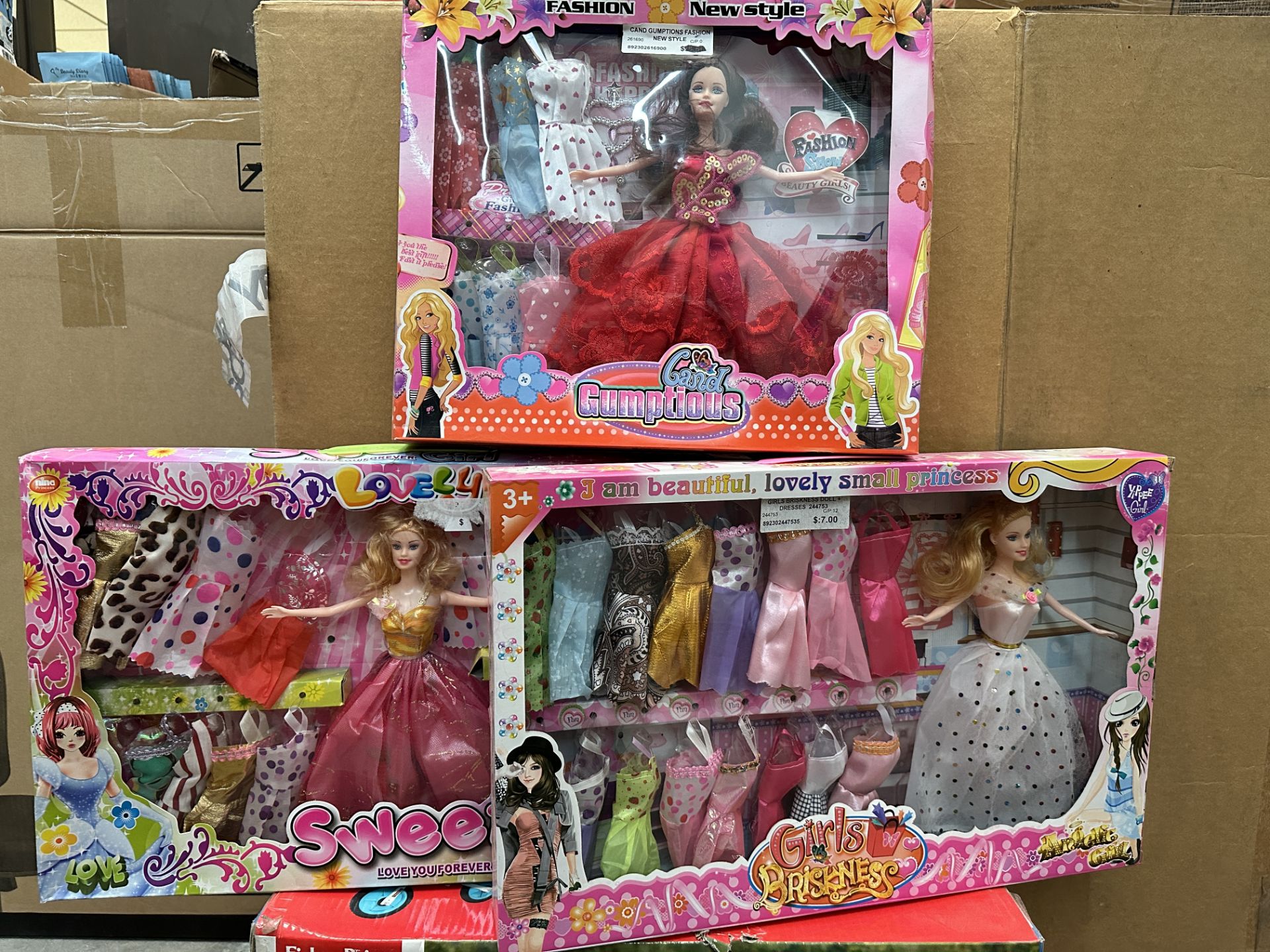 Lot of Large Girl's Toy sets. Dolls and Bicycle. - Image 4 of 4