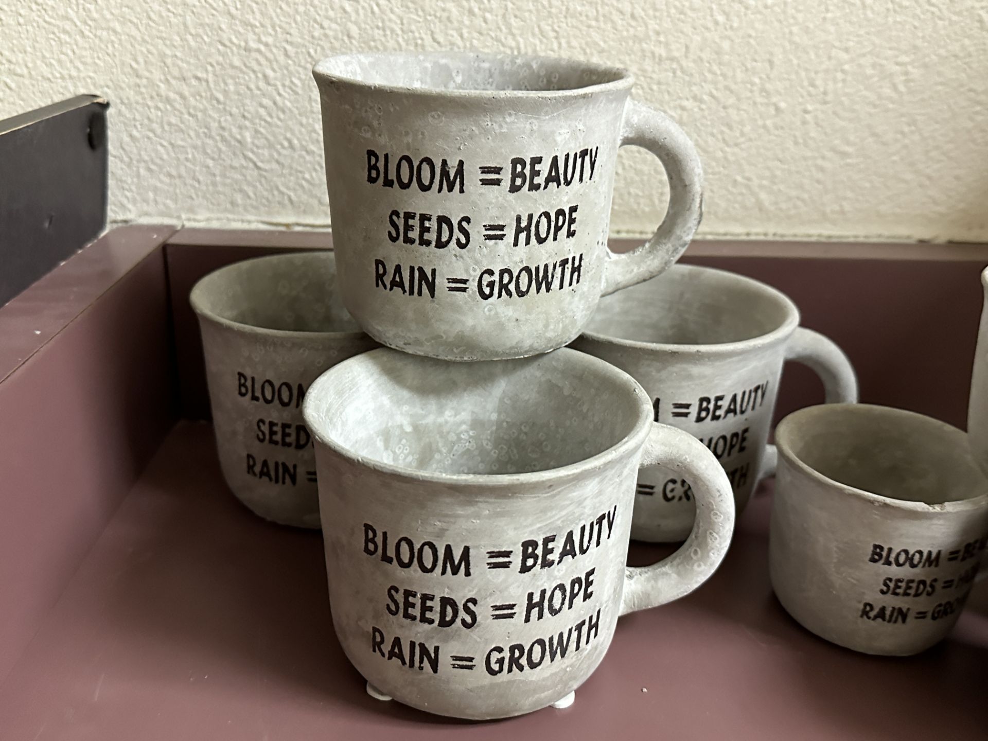 8x Flower Pot Mugs in the shape of coffee mugs - Image 3 of 4