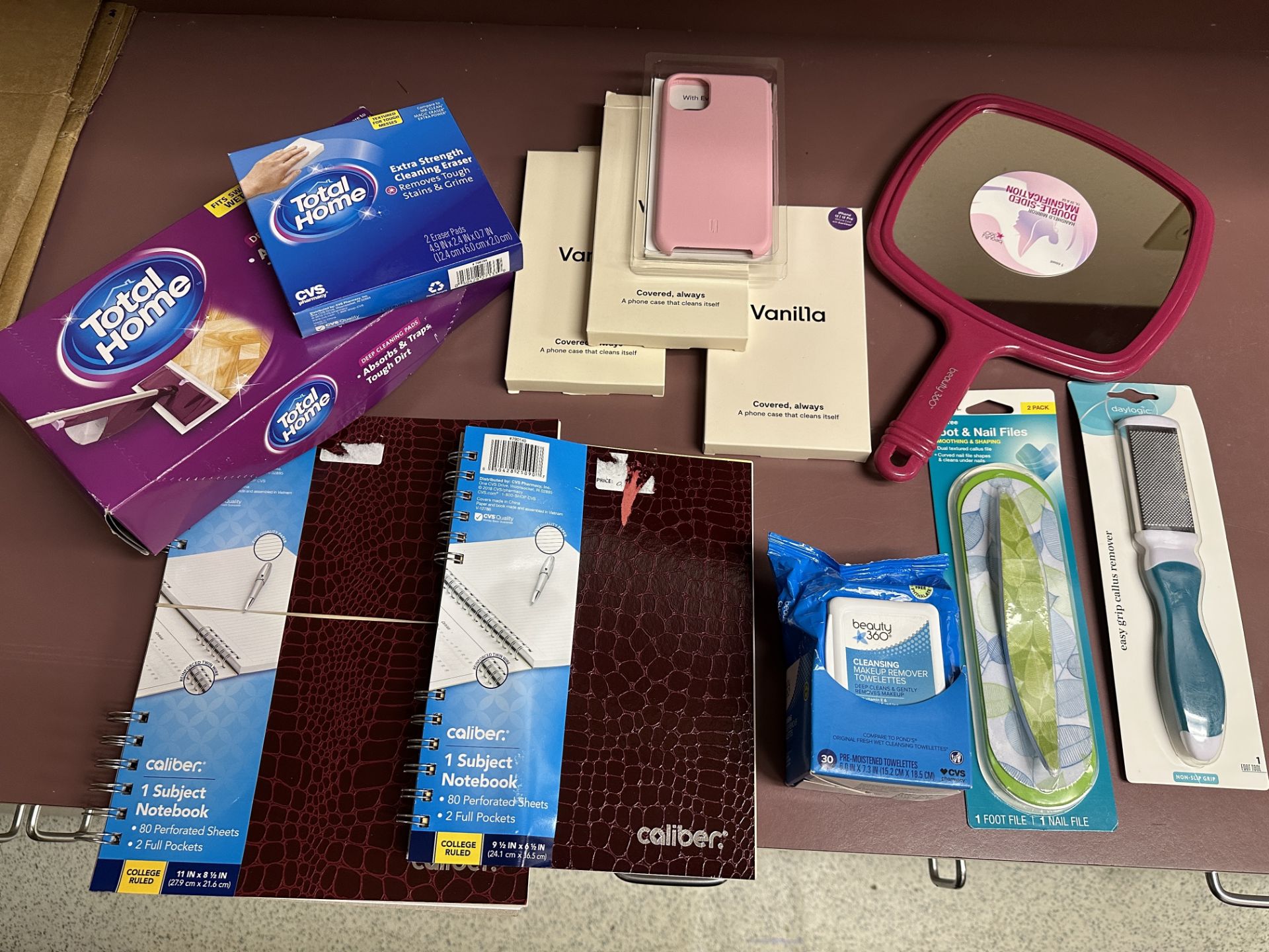 Mixed lot of Retail items: CVS Beauty , 3 Iphone cases (11, 12, 12 Mini), Notebooks, Etc ARA51